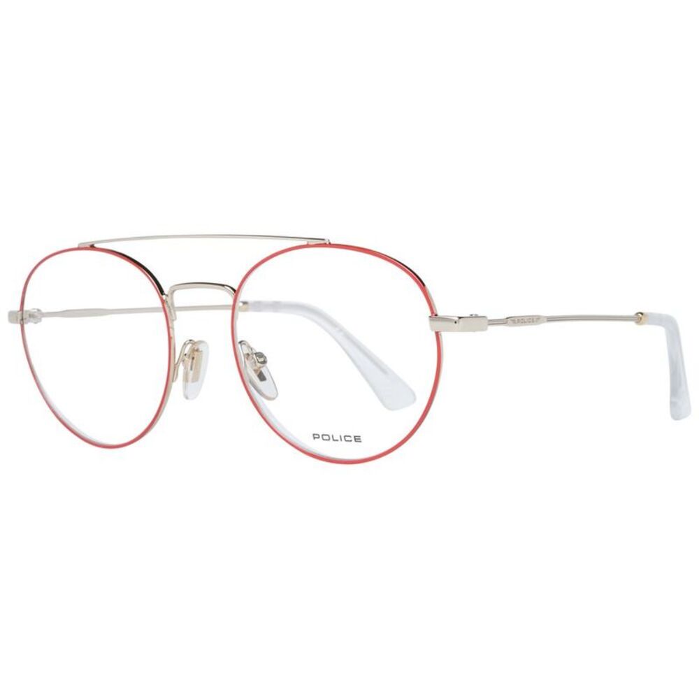 Police Round Eyeglasses VPL829J 568 Men Red Frames For Men